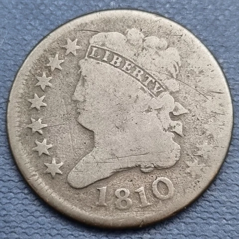 1810 Classic Head Half Cent 1/2c Circulated #58791 Cover
