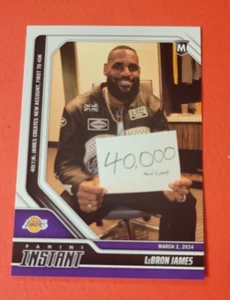 LEBRON JAMES 40,000 POINTS CARD #d1/11941 2023-24 PANINI INSTANT NOT IN PACKS LA - Picture 1 of 2