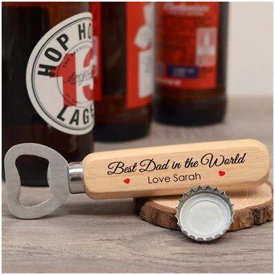 PERSONALISED Christmas Gifts for Dad Daddy Grandad Him Men Bottle Opener Gift
