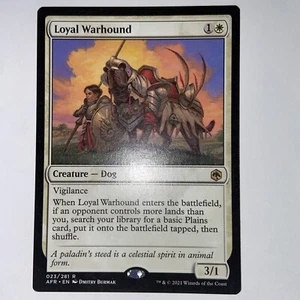 Magic The Gathering Loyal Warhound Adventures in the Forgotten Realms 023/281 regular raro - Imagen 1 de 4