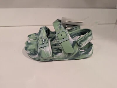 New Nwt Cat & Jack Toddler Boy Girl Size 10 Ade Footbed Water Sandal Shoe Green  - Image 1 of 4