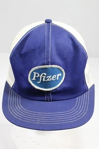 Parche Sombrero Camionero K-Products Pfizer Azul Blanco Ajustable Hecho en EE. UU. - Imagen 1 de 5