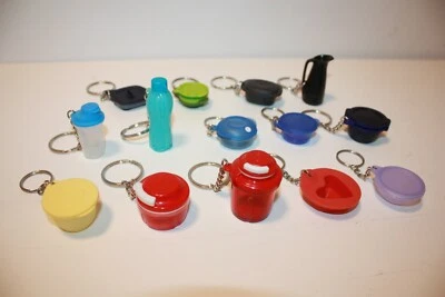 NEU Tupperware Miniatur Schlüsselanhänger (teilweise mit Geheimfach) Anhänger - Bild 1 von 4