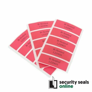 Etiquetas rojas de 60x20 mm sin transferencia, paquete de 500 piezas - Imagen 1 de 4
