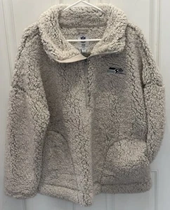 Chaqueta polar de ropa del equipo de la NFL para mujer talla XL gris Seattle Seahawks 1/2 cremallera - Imagen 1 de 11