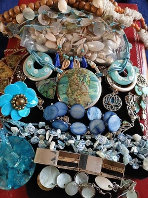 550g Joblot Broken Shell/Mother Of Pearl/abalone Jewellery + Parts Craft - Image 1 of 4