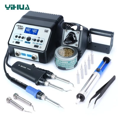 YIHUA 938BD+ 100W Hot Tweezers Soldering Iron Station Digital Desoldering Tool - Image 1 of 4