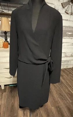 Jones New York Women's Wrap Dress Black Size 16 - Image 1 of 4