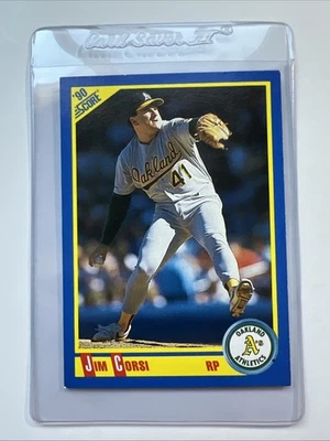 Jim Corsi 1990 Score 553 Athletics + Card Saver - Image 1 of 4