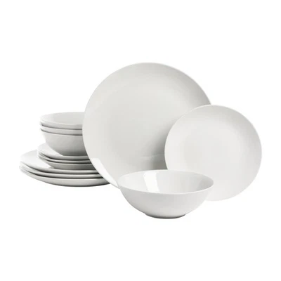 Simply Coupe Dinnerware Set, White, Service for 4 ( 12 Piece) - Image 1 of 4