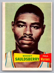 1957-58 TOPPS #34 WOODY SAULDSBERRY WARRIORS ROOKIE - Picture 1 of 3