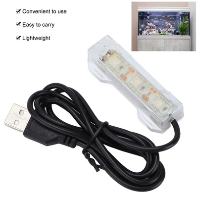 Aquarium Light USB Charging Plastic Fish Tank LED Light For Aquatic Plants La AU - Image 1 of 4