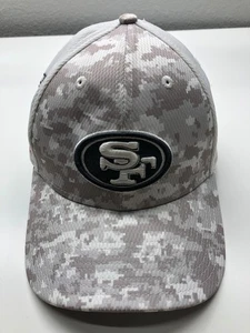 SF 49ers New Era Baseball Cap 39Thirty M/L Salute To Service Gray White Stretch - Picture 1 of 10