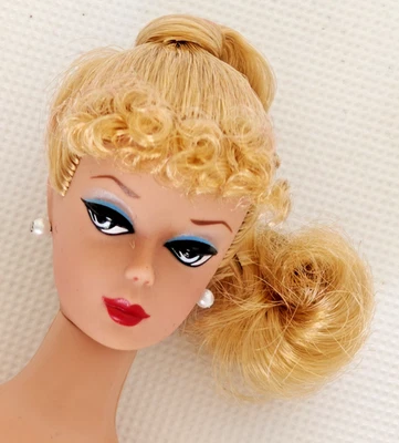 Vintage Barbie Reproduction Blond Curly Poodle Bangs Ponytail NUDE ✨ New DEboxed - Image 1 of 4
