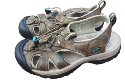 Sandalia deportiva de cuero Keen Venice para mujer tierra oscura mar Caribe talla 7,5 Foto 1 de 4