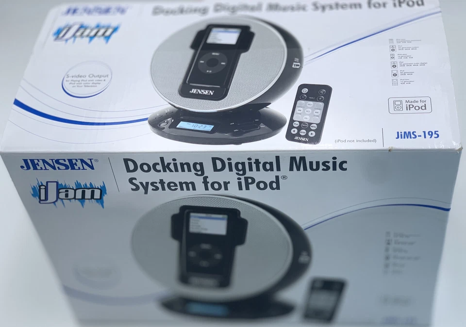 Jensen Jims-195-bk Docking Digital Music System/alarm Clock for iPod and Mp3 - Image 1 of 4