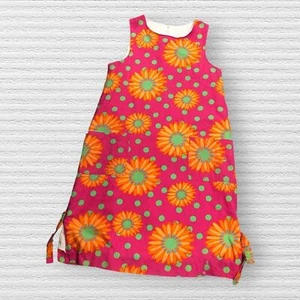 Corky’s Kids Bright Orange Flower Shift Dress - Picture 1 of 4
