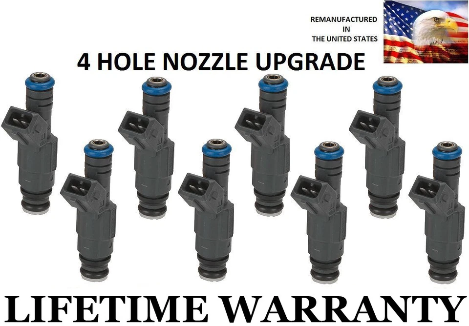 *MEJOR ACTUALIZACIÓN* Juego de 8 inyectores de combustible originales Bosch para Cadillac 4,5 L 4,9 L Foto 1 de 1