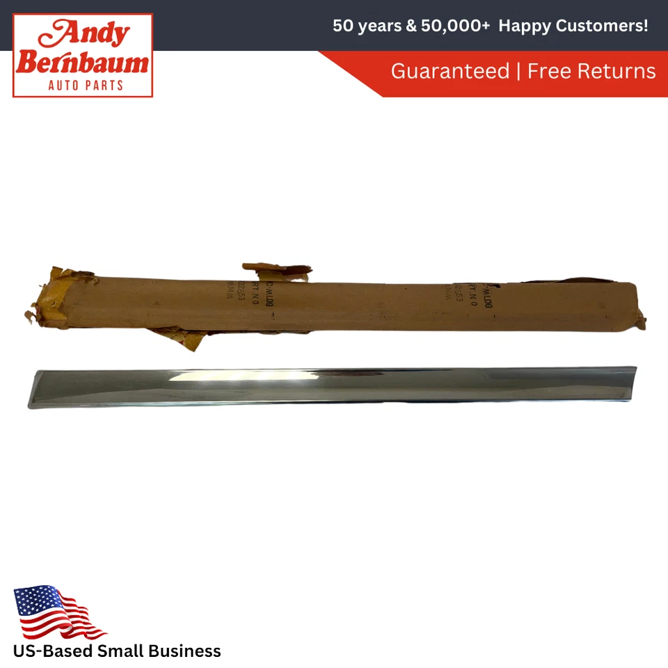 1959 Plymouth Fury переднее левое крыло нижний задний молдинг хром 1902653 новый из старых запасов. - Изображение 1 из 4