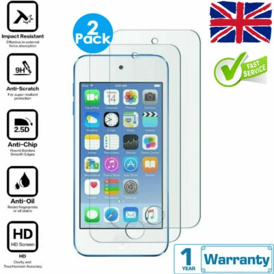 2pcs For iPod Touch 5th 6th 7th Generation Tempered Glass Screen Protector Cover - Image 1 of 4