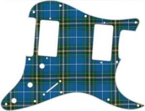 Pickguard Stratocaster Strat Graphic Custom fit Fender HH 11 Hole Tartan NS - Picture 1 of 1