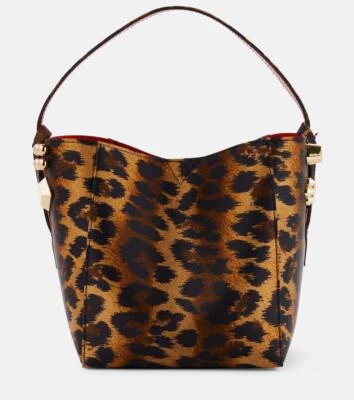 Bolso Bandolera Christian Louboutin CABACHIC Satinado Gatito Leopardo $1550 Foto 1 de 4