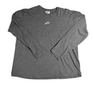 Vintage Nike Grey Long Sleeve T-Shirt Size 16-18 Youth XL White Tag USA - Picture 1 of 7