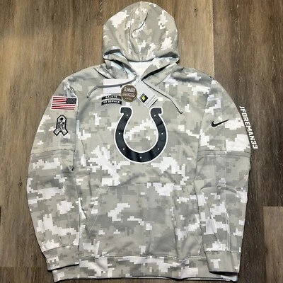 Auténtica sudadera con capucha suéter camuflada Nike Indianapolis Colts 2024 Salute to Service Foto 1 de 4