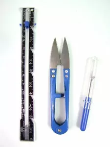 3 Pack Sewing Set Sewing Tool Seam Ripper Stitch Scissor Gauge unstitching Tool - Picture 1 of 5