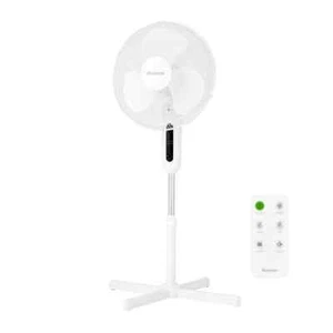 16 in. Digital Oscillating 3-Speed Stand Fan with Remote Control White - Picture 1 of 7