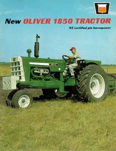 Oliver 1850 Tractor Row Crop Wheatland Sales Brochure 92 PTO Horsepower - Picture 1 of 12