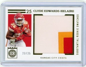 2020 Panini Encased Rookie Jumbo Patch Gold #SRS-21 Clyde Edwards-Helaire #23/25 - Picture 1 of 2