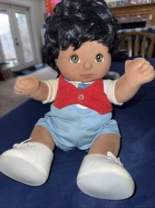 Vtg Mattel My Child African American Boy Doll In Original Outfit Shoes - Picture 1 of 12