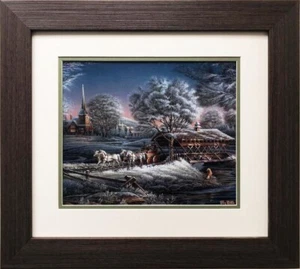Terry Redlin "Morning Frost" FRAMED Rural America Art Print Wildlife Sunrise - Picture 1 of 3
