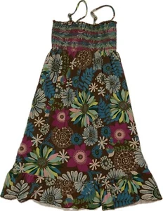 Greendog Smocked Sun Dress Flowers 70’s Style Floral Girls Size 6 - Picture 1 of 9