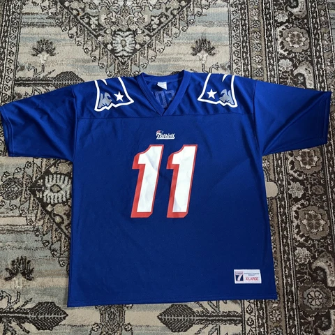 Vintage VTG Logo 7 Drew Bledsoe #11 Jersey Sz XL New England Patriots NFL Cover