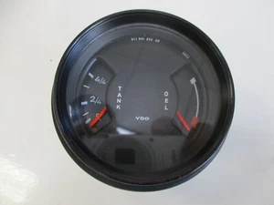 Porsche 911 Fuel (Gas) / Oil Combo Gauge VDO  911-641-202-29 ORIGINAL USED 74-89 - Picture 1 of 13