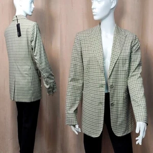 M&S AUTOGRAPH Fine WOOL Blend BLAZER ~ Size 14 ~ GREEN Check (rrp £119) - Picture 1 of 10