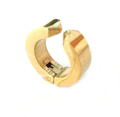 2PCS Stainless Steel Clip On Earrings Hoop Huggie Non-Piercing Hypoallergenic - Image 1 of 4