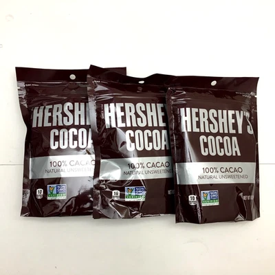Hershey's Cacao en Polvo 100% Cacao Natural Sin Endulzar Paquete de 3 6 Onzas caducidad 27/06 Foto 1 de 4