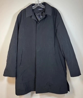 Abrigo gabardina Ralph Lauren 44R negro manga larga botón delantero para hombre Foto 1 de 4