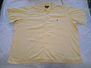 Polo Ralph Lauren Curham Fit Short-Sleeve Yellow Linen Cotton Blend Shirt 3XB - Picture 1 of 4