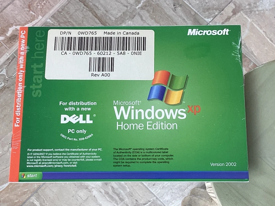 Dell Microsoft Windows XP Home Edition Reinstallation CD NEW SEALED - NO COA - Image 1 of 1