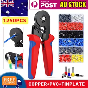 1250PCS Cable Cord Pin End Bootlace Ferrule Terminal Set Wire Crimp Connectors - Picture 1 of 10