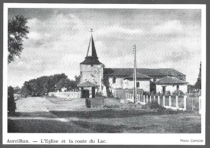 1970 -- AUREILHAN . Die KIRCHE UND DIE SEESTRASSE. 4B334 - Bild 1 von 1