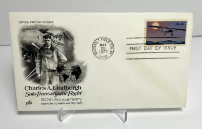 US FDC 1977 Charles A.Linderbergh Solo Transatlantic Flight  - Image 1 of 2