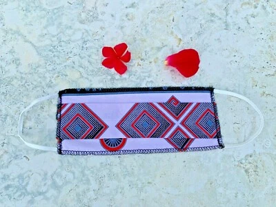 White, Diamond, Pattern, Women's Face Mask, Breathable, One Layer Thin Cotton - Image 1 of 4