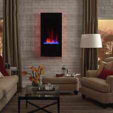Clevr 32" Vertical Wall Mount Electric Fireplace Heater w/ Backlight & Remote