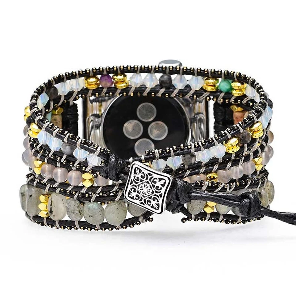 Retro Natural Stone Watch Band Replacement Strap for Apple Watch Series 7 6 5 4 - Image 1 of 4