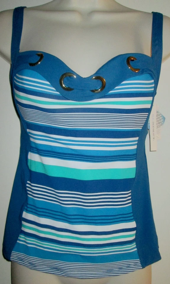 BLEU Rod Beattie TRAJE DE BAÑO TANKINI TOP 8 Separado NUEVO XtraLife Lycra Nuevo con Etiquetas $87 Natación Foto 1 de 1
